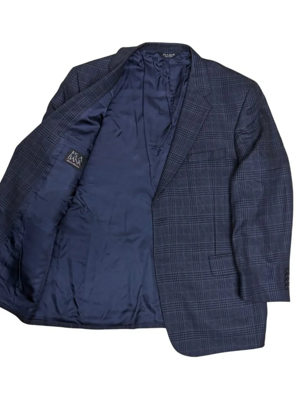 SILK & CAMELHAIR Jos A Bank Blazer Sport Coat PLAID Luxury Business Jacket 46R